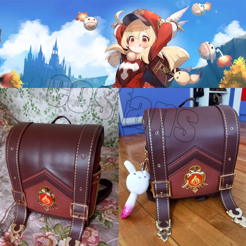 

Anime Game Genshin Impact Klee Spark Knight Cute Project Klee Backpack Shoulder Bag Loli Bag Cosplay Genshin Prop Halloween Gift