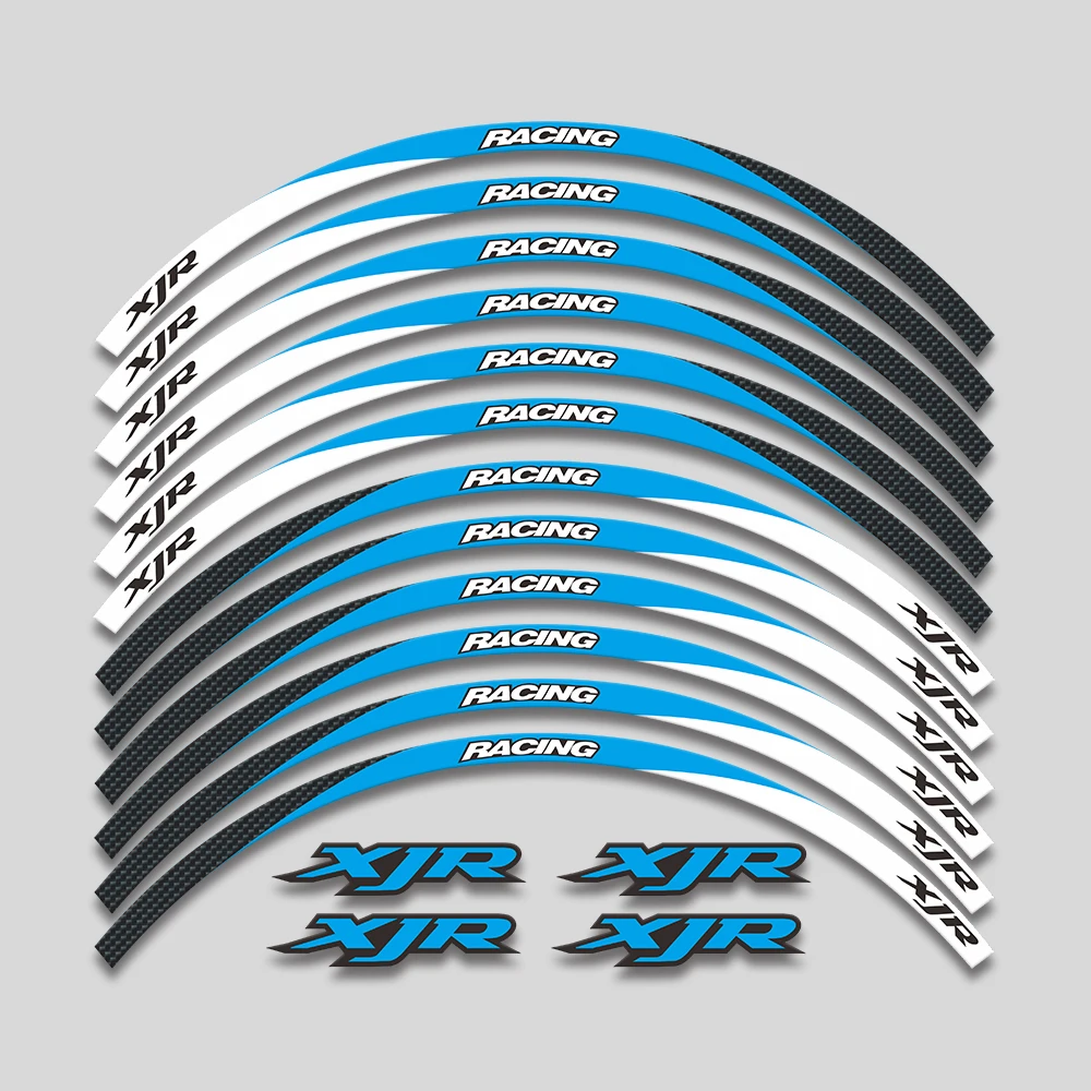 Motorcycle Wheel Rim Reflective Stripes Styling Decals Hub Edge Decor Stickers For YAMAHA XJR400 XJR1200 XJR1300 17“