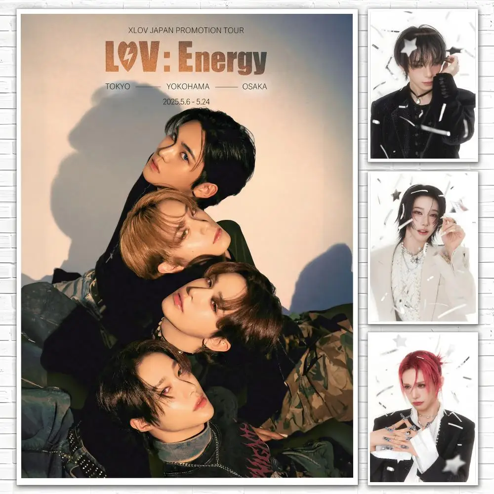Boy Group XLOV Poster Poster All-match HD Waterproof Self-Adhesive Wall Art Sticker For Home Bedroom