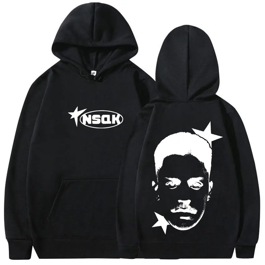 مغني الراب NSQK ATP AUN TE PIENSO ألبوم جولة 2025 ميرش هودي رجالي المشجعين هدية كم طويل البلوز الهيب هوب القوطية البلوفرات هوديس