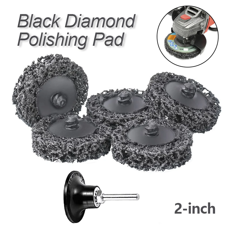 

6/9/18pcs 2-inch Black Diamond with 1 Connecting Rod Black Diamond Grinding Disc Black Diamond Polishing Wheel Polishing Pad