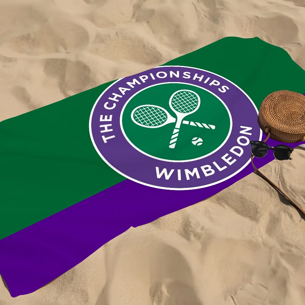 تصميم رائع منشفة بطولة W-Wimbledon منشفة الشاطئ سريعة الجفاف مناشف حمام السباحة الناعمة هدية للسفر وصالة الألعاب الرياضية والتخييم #3