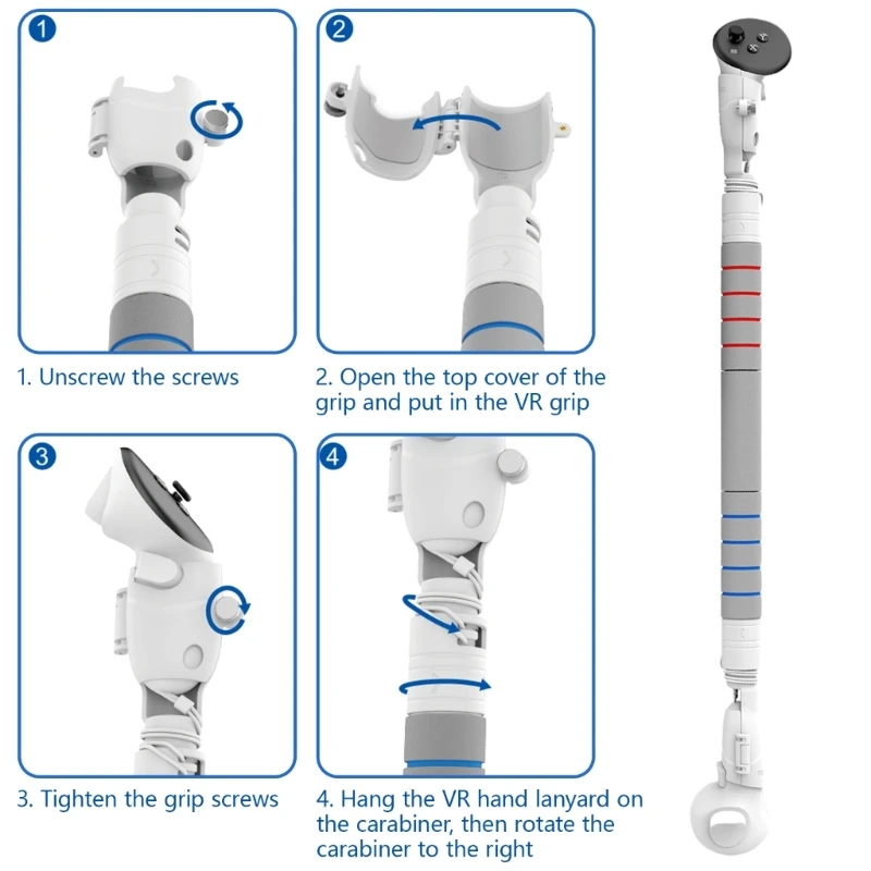 Long Arm Controller Handle Grips Enhancements For Immersive Virtual Reality Game