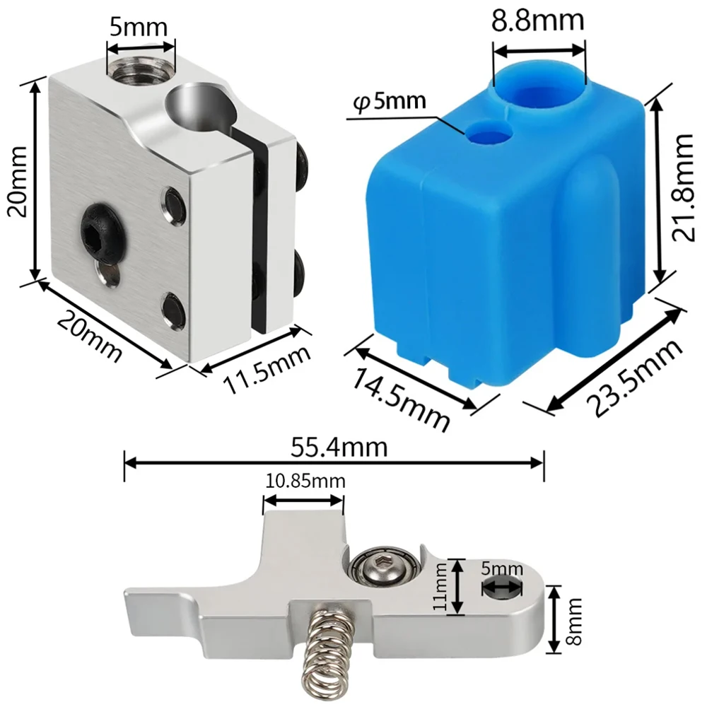 1/2 Sets Print Head J-head Hotend Kit For Artillery Sidewinder X1/X2 Genius/ Genius Pro 3D Printer Parts Hot End Nozzle