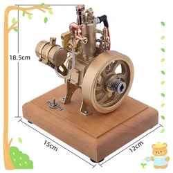 2.6cc Vertical Single Cylinder Four Strokes Gasoline Engine Internal Combustion Engine Model Toy with Water Cooling Boy Gift