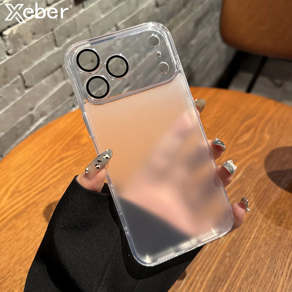 Luxuriöse, mattierte, transparente Handyhülle aus Milchglas für iPhone 17 Pro Max 12 13 14 15 16 Pro Max, Linsenschutz, stoßfeste Abdeckung