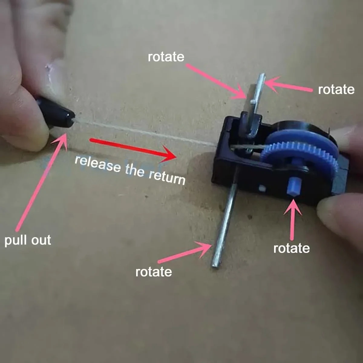 2 ชิ้นดึงสาย Accumulator เกียร์กลับดึงกล่องเกียร์เกียร์ของเล่นรถการเคลื่อนไหวสําหรับ DIY ของเล่นรถเรือชิ้นส่วนหุ่นยนต์