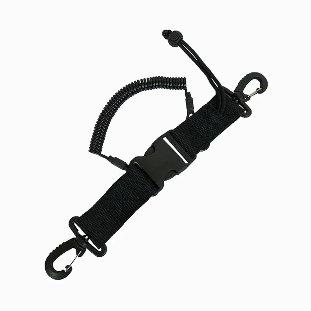 Outdoor Diving Camera Anti-lost Coil Lanyard with Clips & Quick Release Buckle