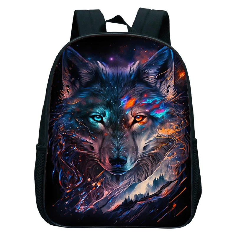 Tier Wolf Rucksack Kinder Kindergarten Rucksack heulen Wolf drucken Schul rucksäcke Jungen Mädchen Schult aschen kleine Bücher tasche Mochila