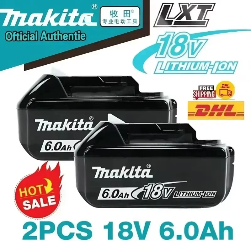 

100% Original Makita 18V 6.0 Rechargeable Lithium Battery with LED Indicator High Capacity for Makita Cordles Power Tool Battery