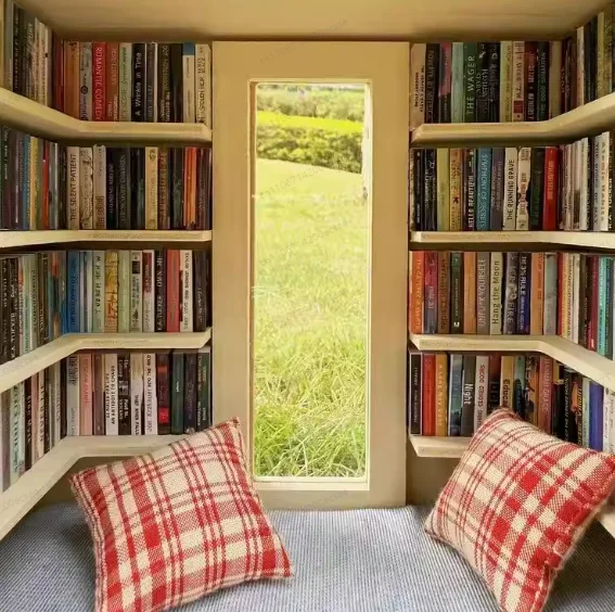 Window-Equipped Miniature Bookshelf – Creative Anti-Anxiety Decompression Bookcase for Stress Relief