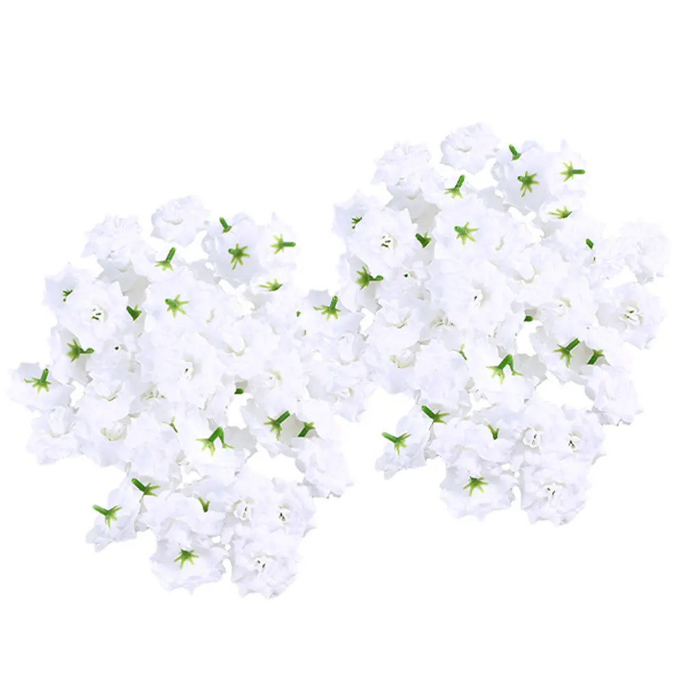 

50 pcs Artificial Roses Making Heads Fake Decor Silk Flower Adornment DIY Decoration Wedding Event Layout