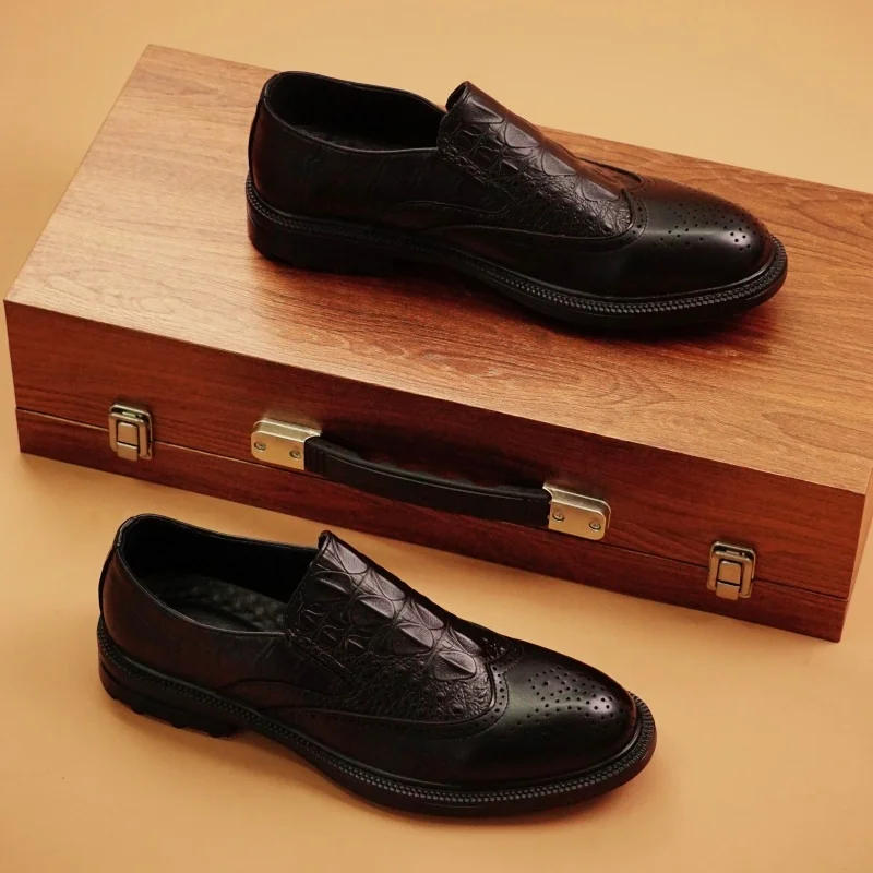 

Классические брендовые мужские лоферы, коричневые, на толстой подошве, износостойкая мужская деловая повседневная обувь, модная обувь для вождения, противоскользящая обувь