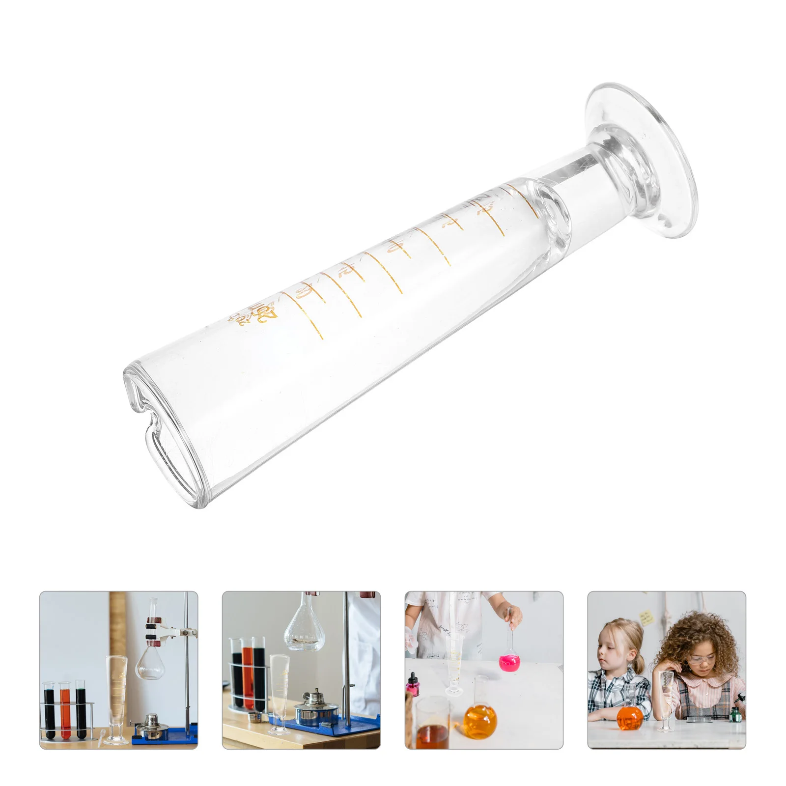 

Graduated Glass Measuring Beaker Set Laboratory Measuring Cup with Spout for Accurate Liquid Measurement Science Education Lab