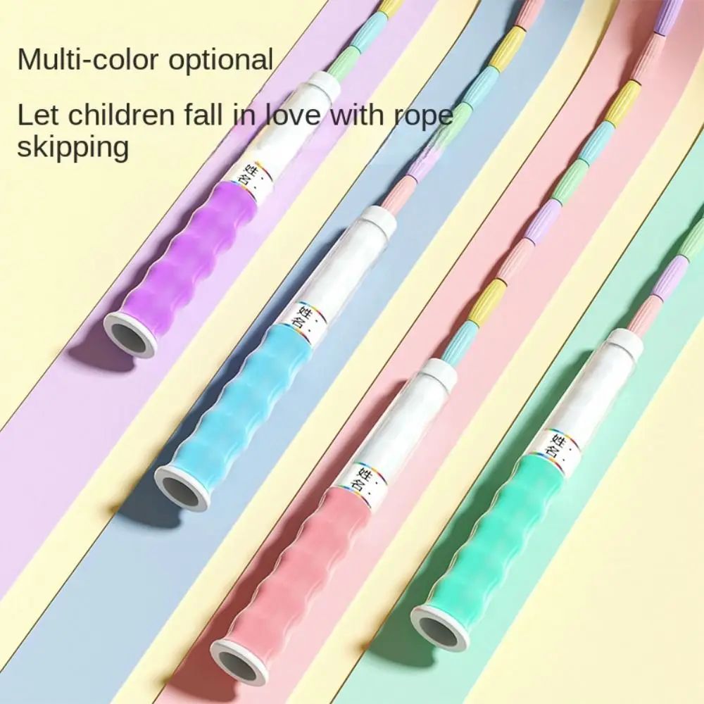 Bamboo Joint Soft Bead Skipping Rope Anti-Skid Solid Color Segmented Fitness Jump Rope Professional Environment Protection