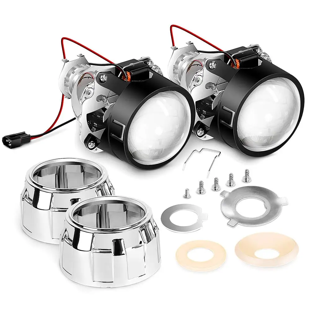 

2.5 inch BI Xenon Projector Lens for Headlights Use HID D2S Bulb Auto Motorcycle Headlights Modified with Shroud Lens Dust Cover