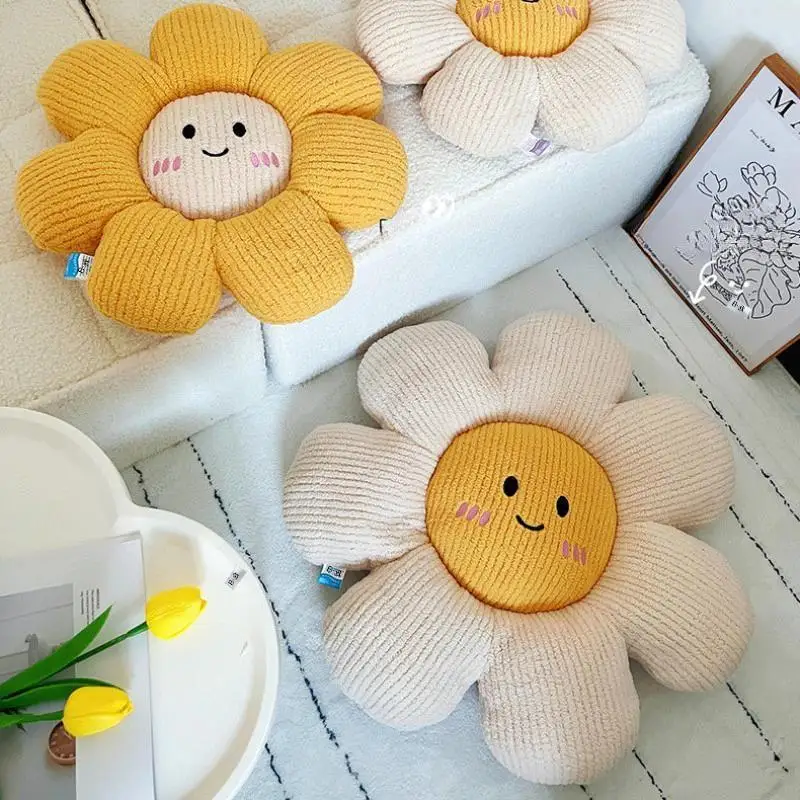 Cute Flower Comfort Seat Cushion Star Pumpkin Maple Leaf Snowman Ultra Soft Thicken Non-Slip Plush Pillow Chair Home Sofa Gift
