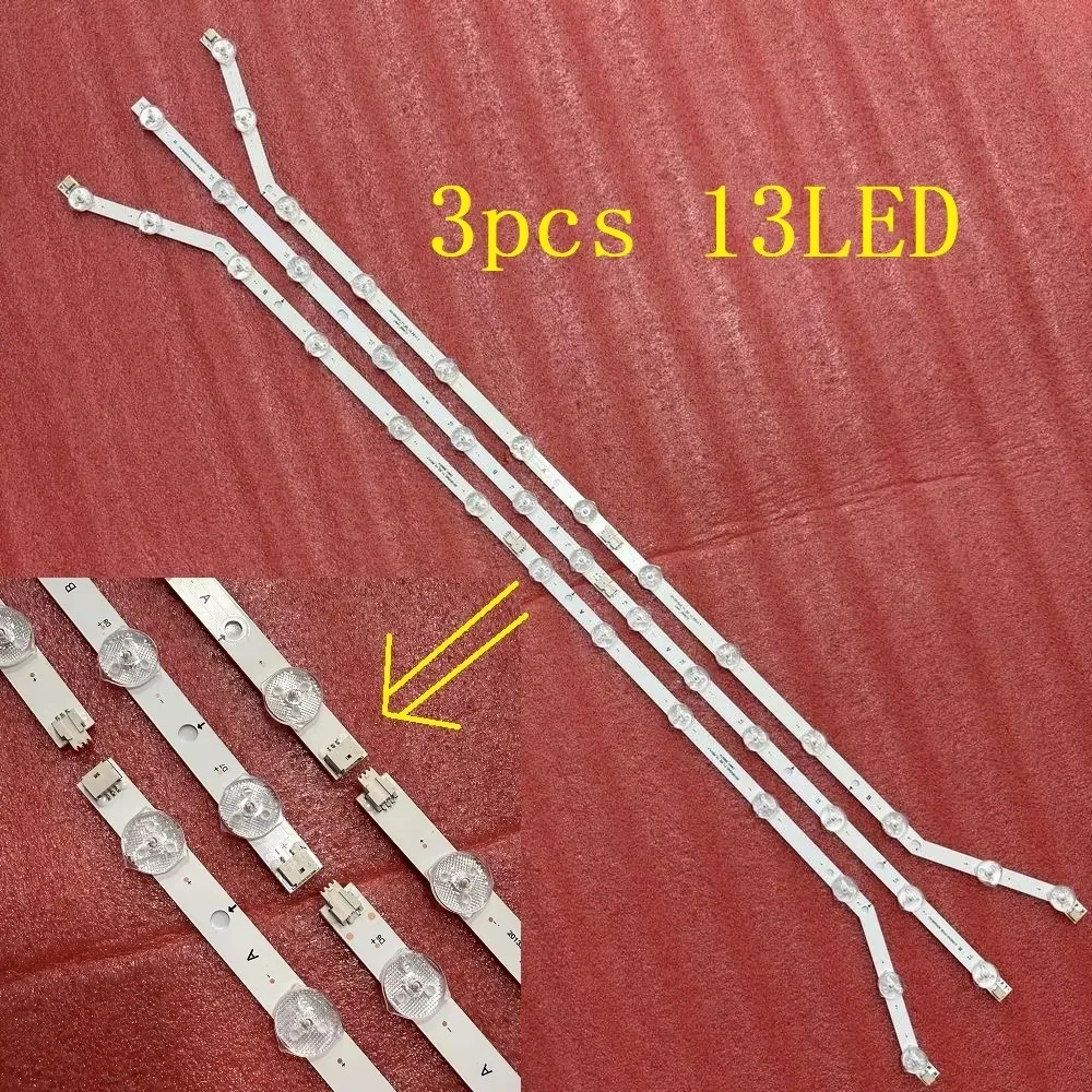 3 PCS/set 13LED LED Backlight strip for Samsung UN40J6200 UE40H6203 UE40EH5300 D3GE-400SMB-R3 400SMA-R2 BN96-28767B 28766A