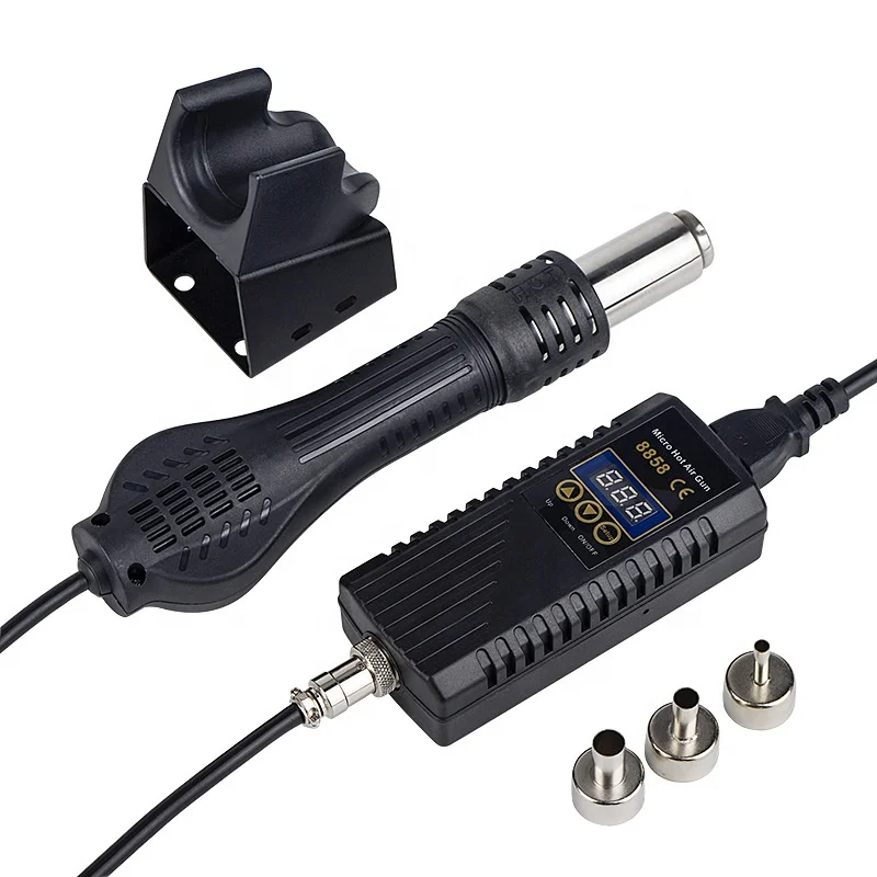 

Portable Hot air Gun with Mobile Phone Repairing Desoldering Station 8858 LED Display Rework Soldering Station