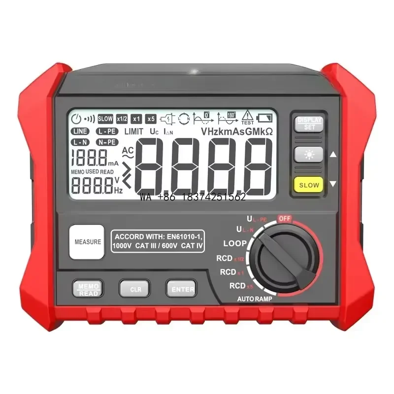 Wmwmnu for Good stuff Digital RCD Loop Resistance Tester MS5910 HT5910 Impedance Check Device Instrument Meter