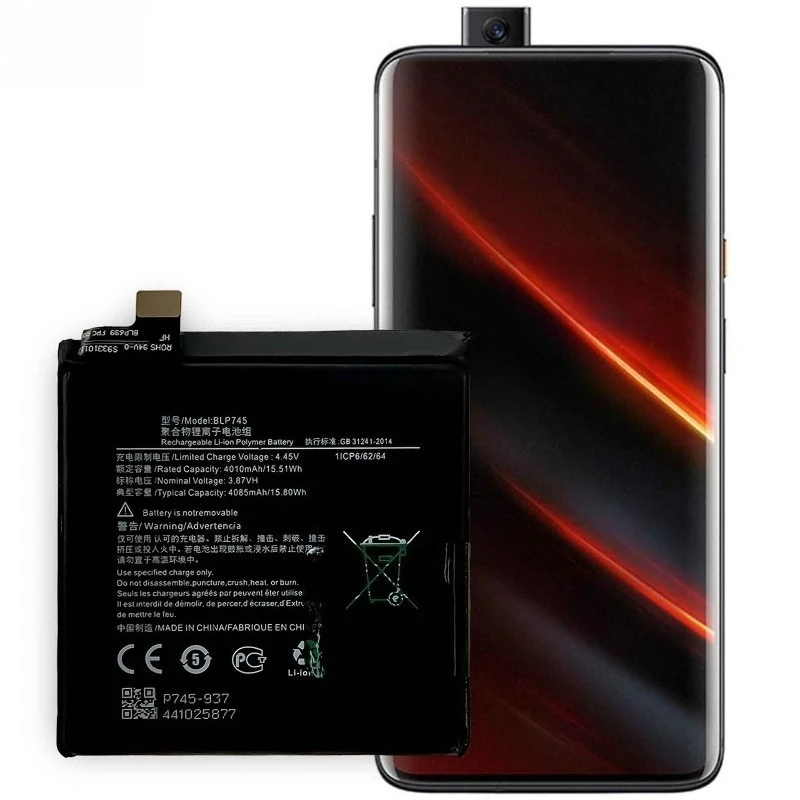 BLP745 4010mAh Phone Battery for Oneplus 7T Pro 7TPro Mobile Phone Batteries + Free Tools