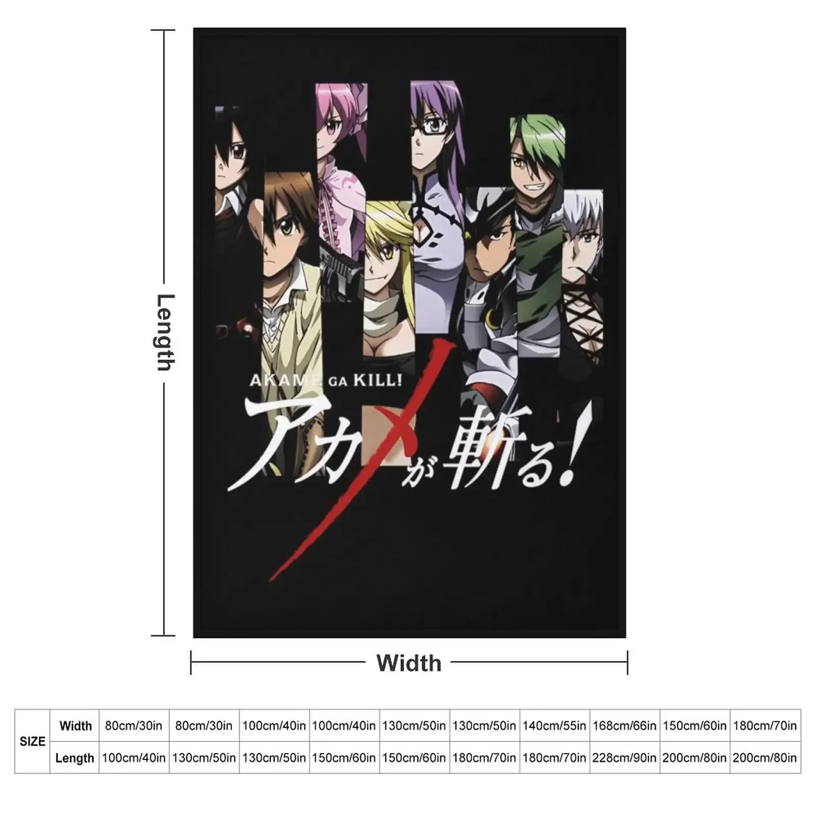 akame ga kill Throw Blanket couch cozy soft plush fuzzy picnic outdoor blanket