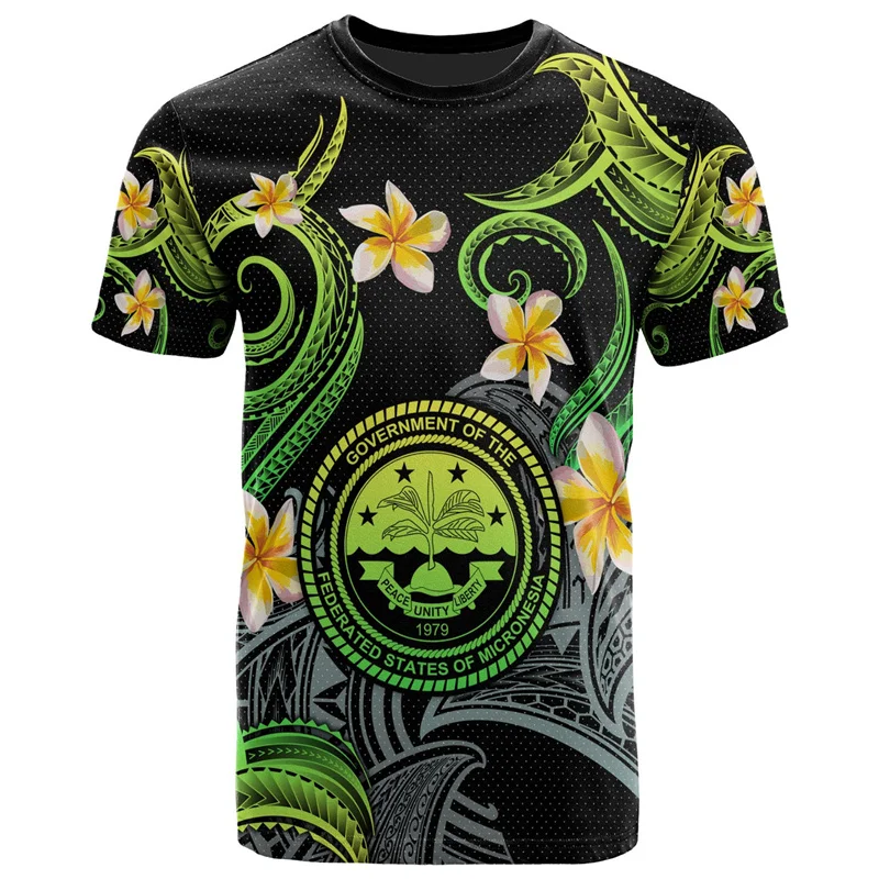 3D Federated States Of Micronesia FSM Polynesian Style Printing T Shirt Flag Of FSM Graphic T-shirts For Men Fashion Sports Tees