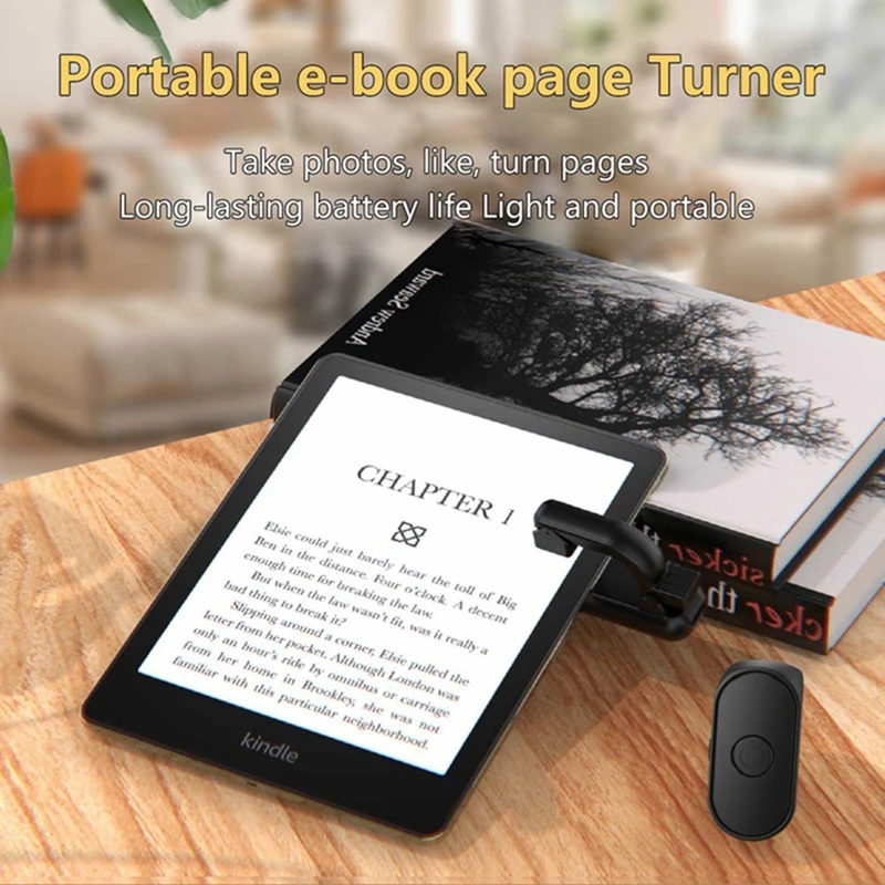 OnePlus 2-in-1 Page Turner Clicker Wireless E-book Page Turner Lightweight Record Triggers Remote For Kindle Paperwhite