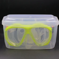 Hard Plastic Scuba Dive Diving Mask Storage Box Case Snorkeling Goggles Swim Glasses Protector Container Transparent