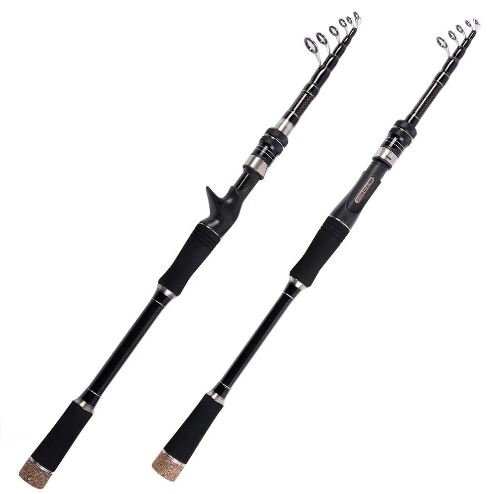 1.8M 2.1M 2.4M 2.7M 3.0M Portable Telescopic Fishing Rod Carbon Fiber Spinning/Casting Fish Rod Tackle