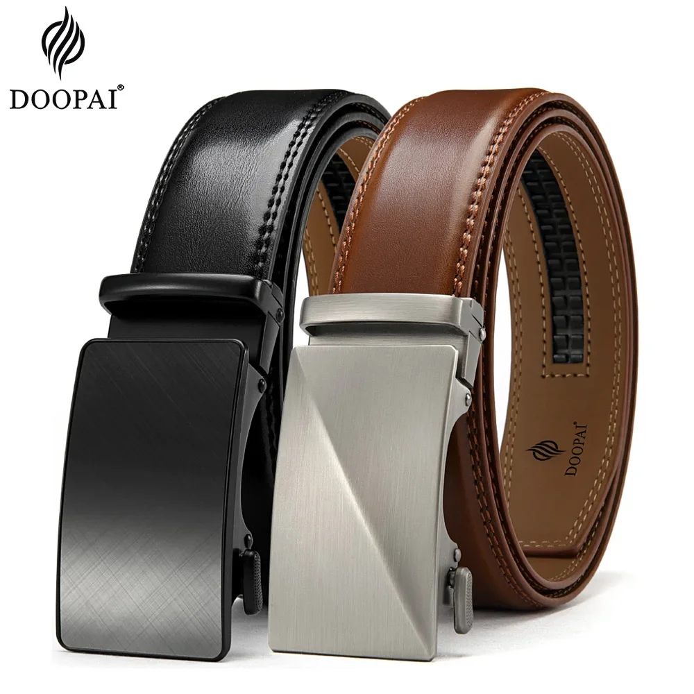 Männer Leder Gürtel Automatische Schnalle Gürtel Mode Legierung Gürtel Echtes Leder Luxus Gürtel für Männer Business Luxus Designer Kleidung – Detail 12