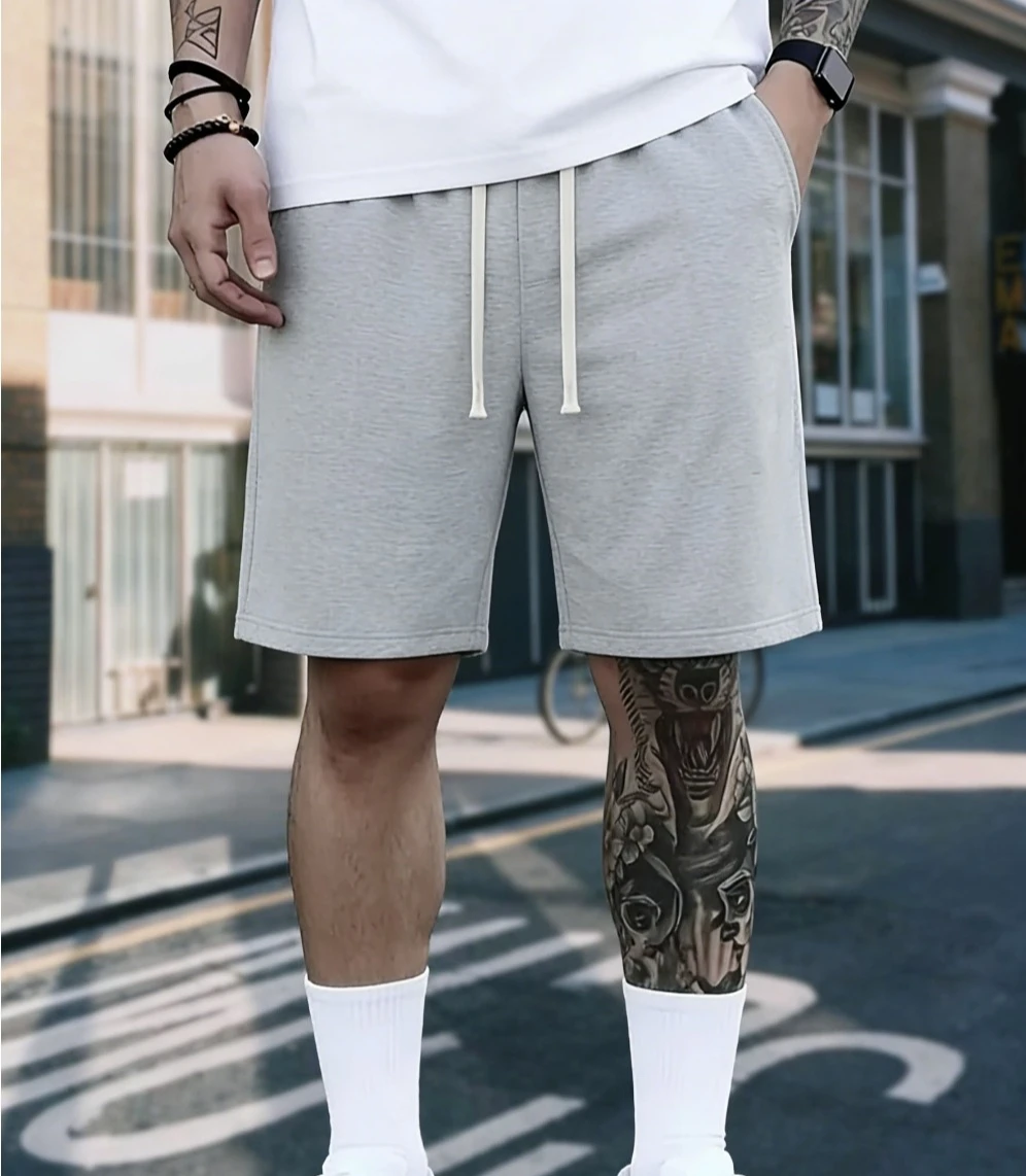 

Men's casual drawstring athletic shorts summer street style soft versatile indoor and outdoor loose shorts basketball shorts