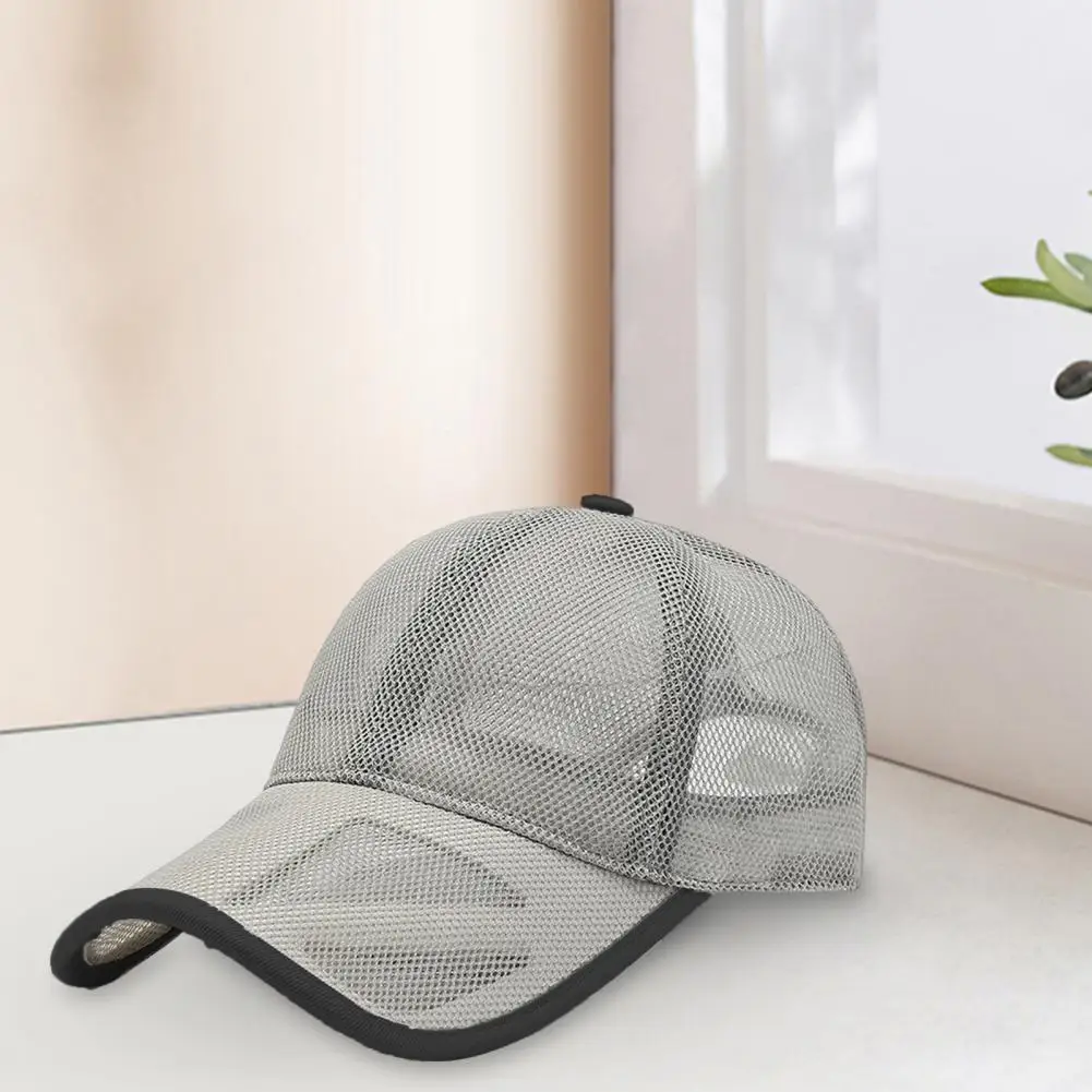 

Summer Men Hat Openwork Brim Breathable Mesh Cap Outdoor Sports Sunscreen Baseball Women Sunhat