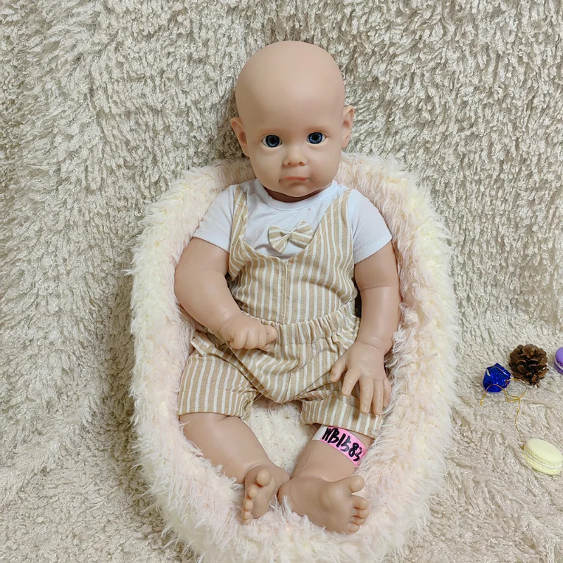 

53cm Silicone Rebirth Doll 4200g White Embryo Complete Silicone Solid Doll Baby Companion Doll