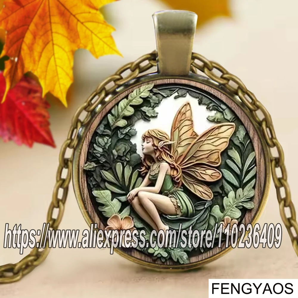Jungle Fairy Necklaces for Women Beautiful Angle Neck Jewelry Gift