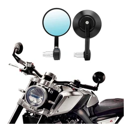 Motorcycle Rear View Mirror Black 7/8