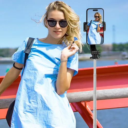 Imagen 2 del producto FGCLSY-trípode para palo de Selfie, extensible, inalámbrico, Bluetooth, remoto, portátil, trípode para teléfono inteligente, soporte para teléfono iOS y Android