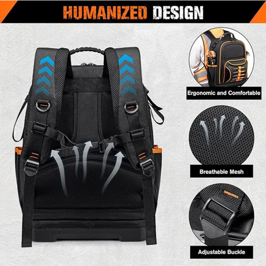 Wear Resistant Rubber Base Multifunctional Tool Backpack Hvac Maintenance Kit