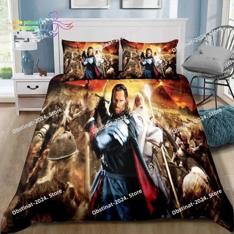 

3d L-Lord of the Rings H-Hobbit Bedding Set Printed single Comforter Quilt Duvet Cover Pillow Case 3 Pieces Sets Kids Adult Size