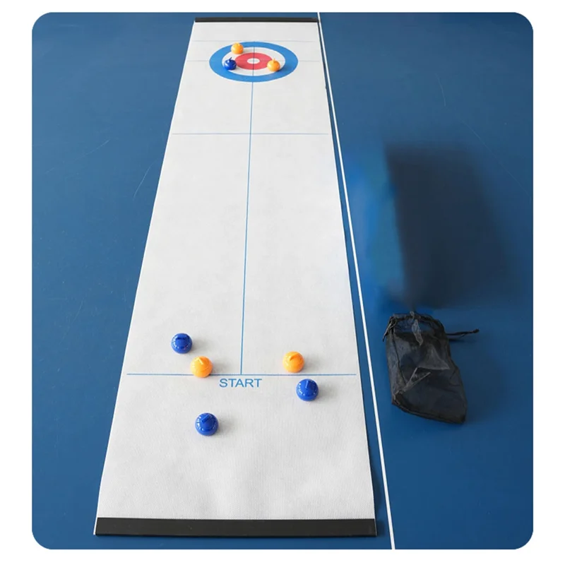 Indoor Desktop Curling Game Magnetic Indoor Board Game With Eight Stones For Kids And Adults-Y44A