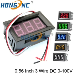 DC 0-100V 0.56 inch Digital Voltmeter Voltage Meter Red/Blue/Green/White/Orange LED Display Voltage Tester Voltage Indicator