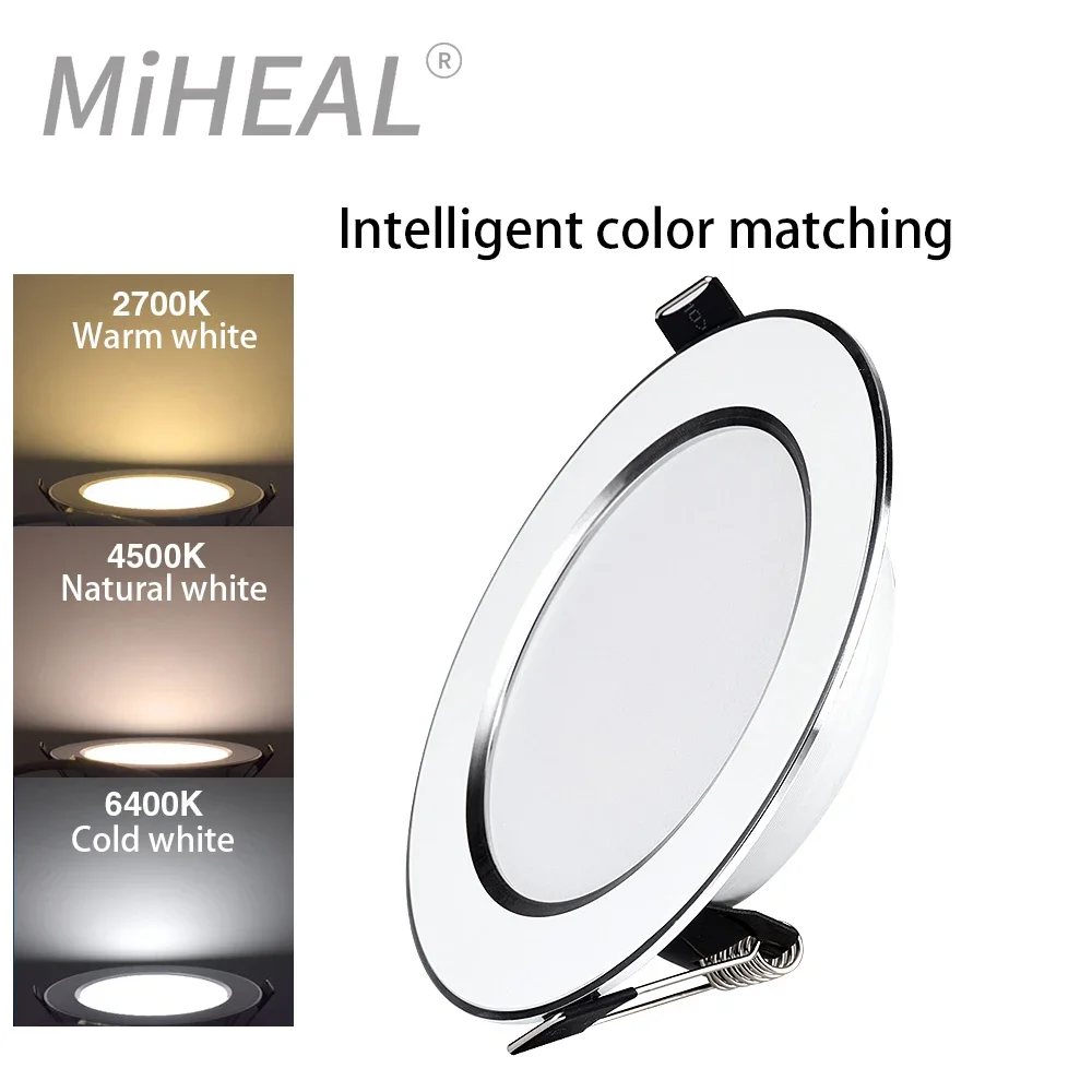 LED Downlight 5W 9W 12W 15W Round Recessed Lamp led Ceiling Lights Spotlight 220V-240V for Living room Corridor Bathroom Kitchen