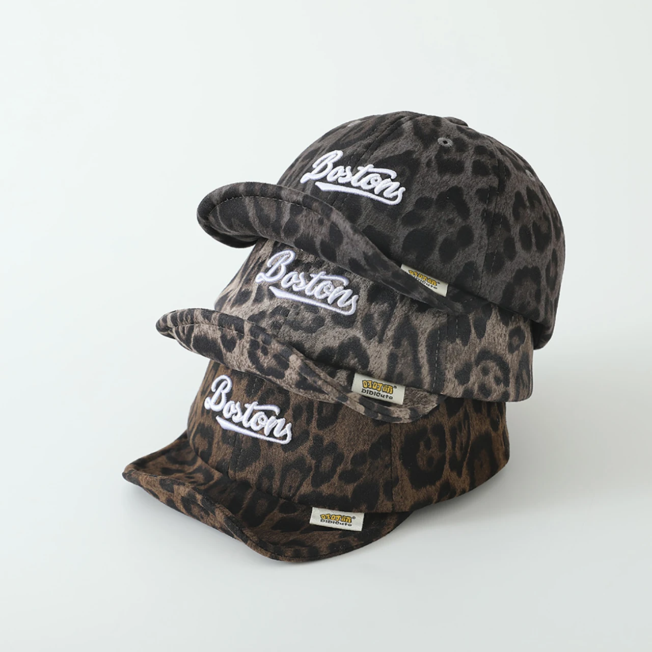 طباعة ليوبارد قبعة بيسبول للطفل فتاة ظلة أقنعة 6-36 شهر الاطفال بلغت ذروتها قبعة التطريز رسالة الأطفال بطة اللسان القبعات