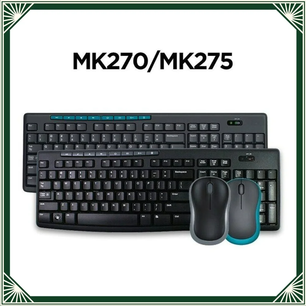Wireless Keyboard Mouse Combo MK270 MK275 For Logitech Laptop Desktop Home Office Typing Kit (008)