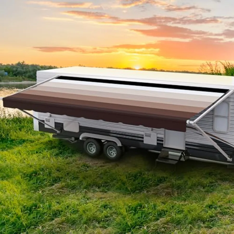 ShadePro - استبدال قماش المظلة RV - فينيل عالي التحمل مقاوم للعوامل الجوية - مظلة خارجية عالمية لمقطورة التخييم والمحرك #1