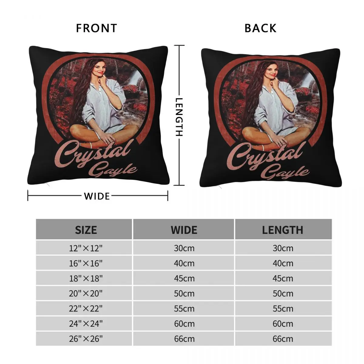 The Great Crystal Gayle Square Pillowcase Polyester Linen Velvet Creative Zip Decor Throw Pillow Case Home Cushion Cover