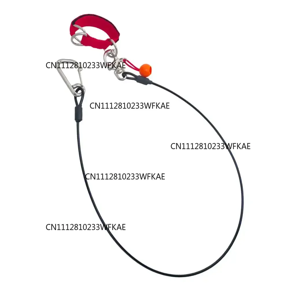 4.56FT Deep Sea Training Freediving Lanyard Spearfishing Scuba Diving Safety Stainless Steel Leash & Quick Release Wrist Strap