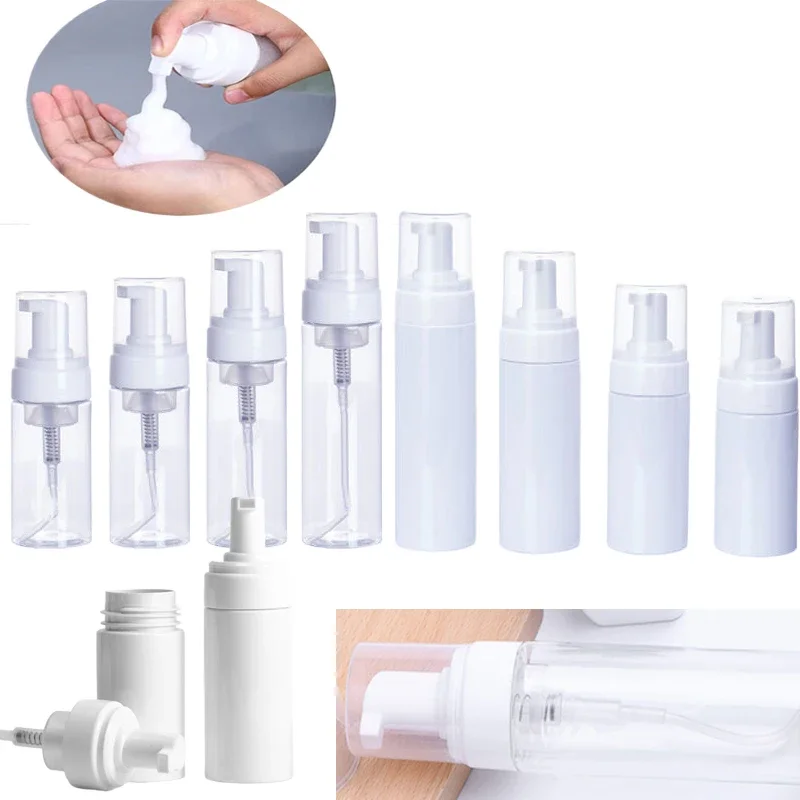 24Pcs Empty 30/50/60/80/100/150/200ml Portable Plastic Foam Pump Bottles Foaming Bottle Body Wash Shampoo Dispenser Containers