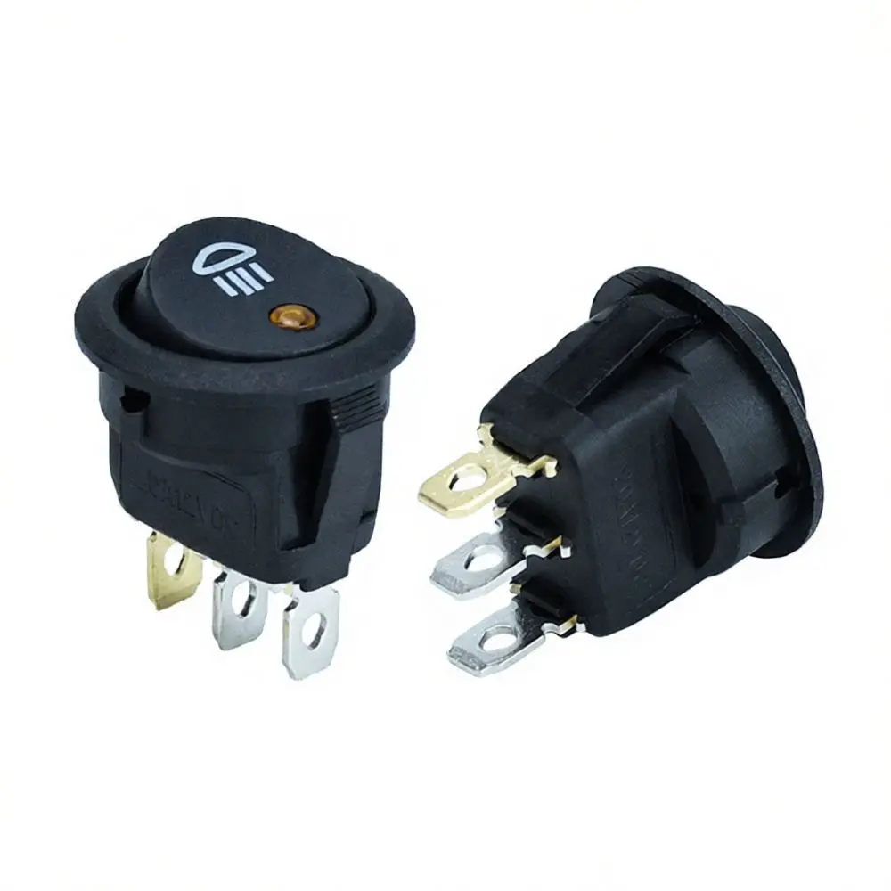 For Changshuo KCD1 Rocker Switch 12V 24V Automotive LED Lighted Dash Toggle Push Button Cat Eye Shape Indicator Accessory