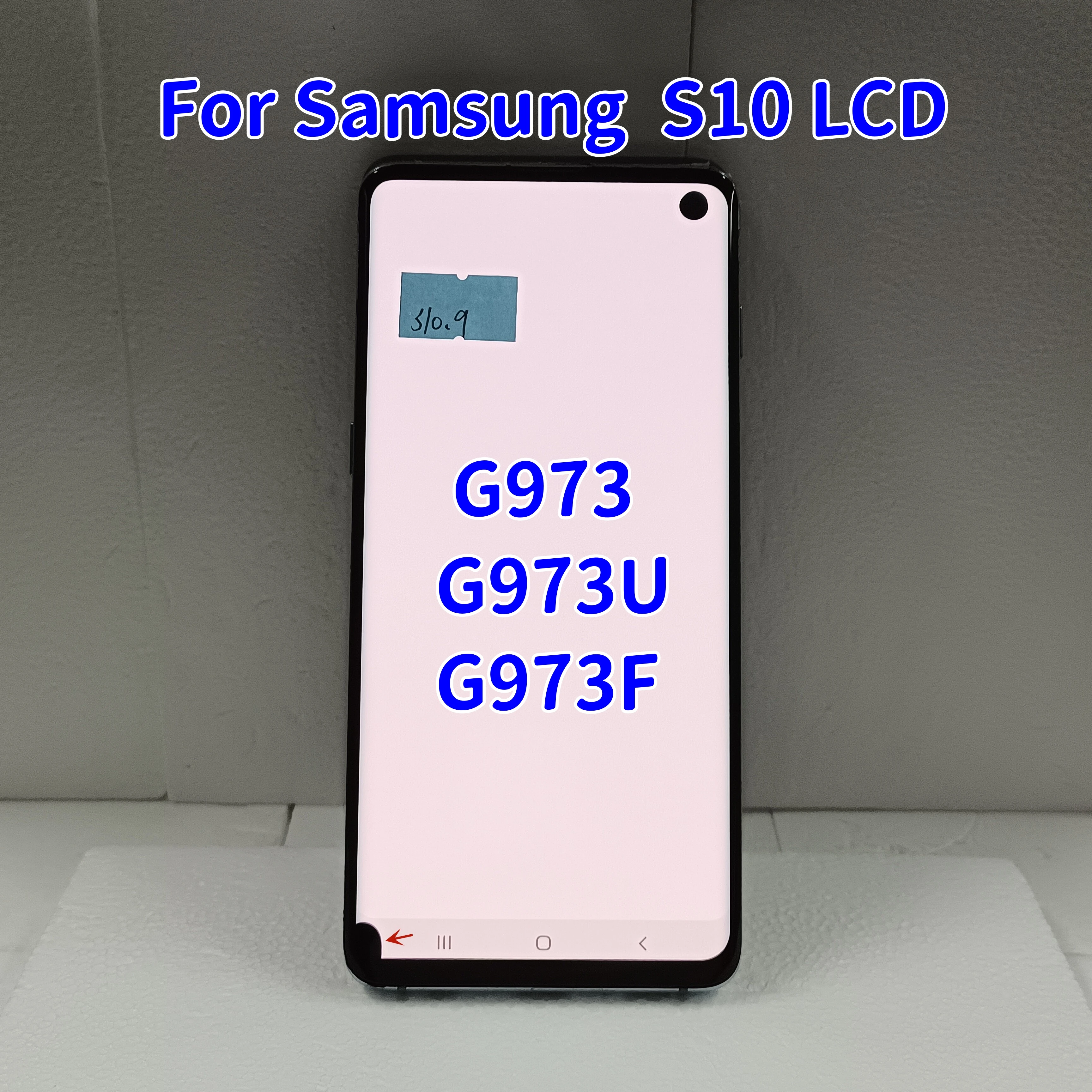 

100% Tested 6.1'' LCD Screen For SAMSUNG Galaxy S10 LCD G973F/DS G973U G973 SM-G973 With Frame Glass Display Digitizer Assembly